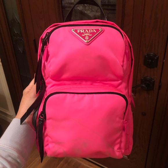 neon pink prada bag